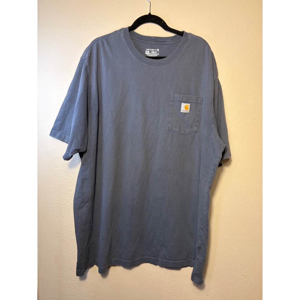 Carhartt K87 Loose Fit Pocket T-Shirt Mens 3XL Tall Blue Gray Heavyweight Cotton